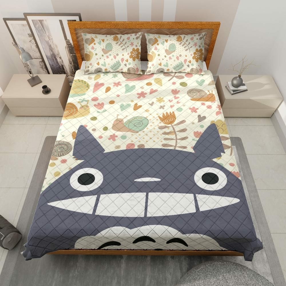 Bedding Set | Smiling Totoro Quilt Bedding Set Bedding Set Bedding Set