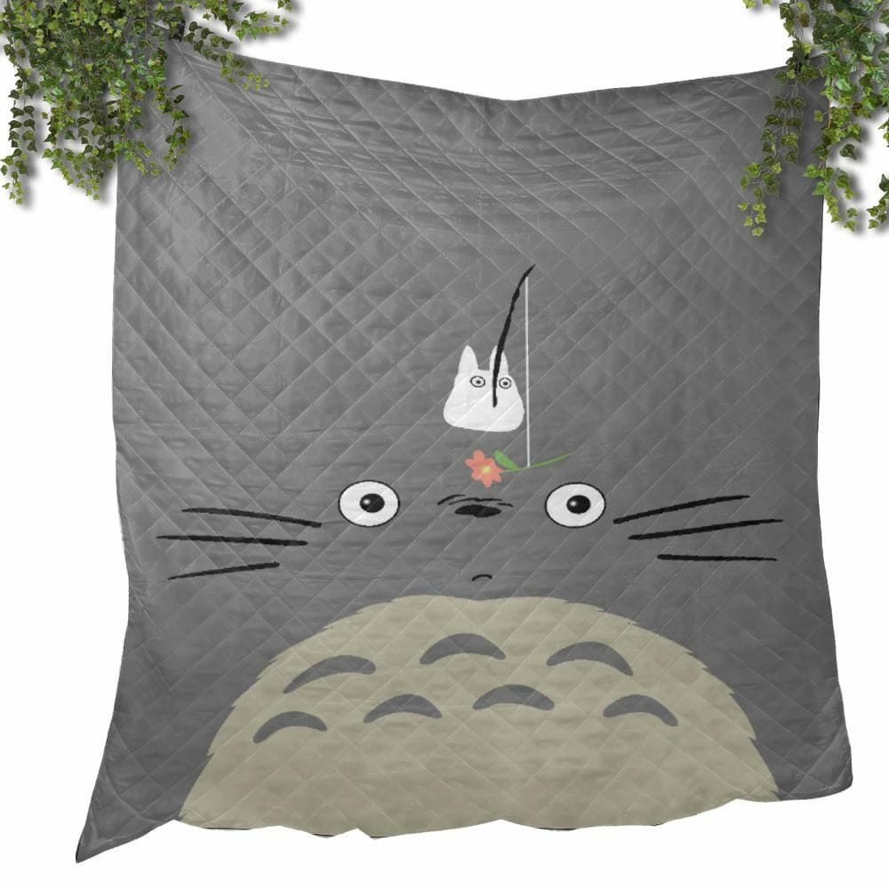 Blankets | Gray Totoro Quilt Blanket Blankets Blankets