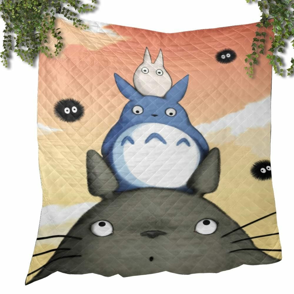 Blankets | Totoro Family Quilt Blanket Blankets Blankets