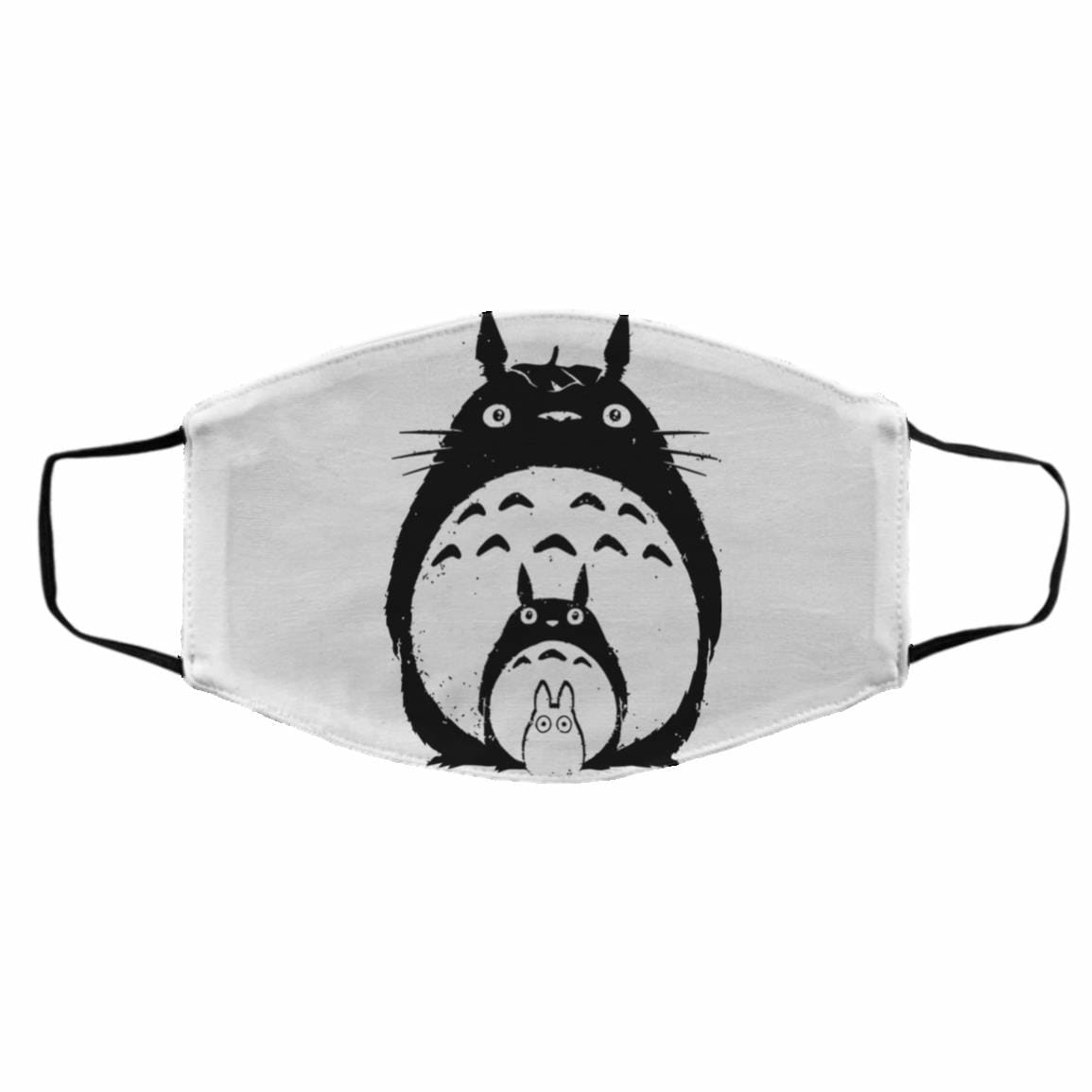 Face Covers | My Neighbor Totoro Black – White Face Mask Accessories Face Covers