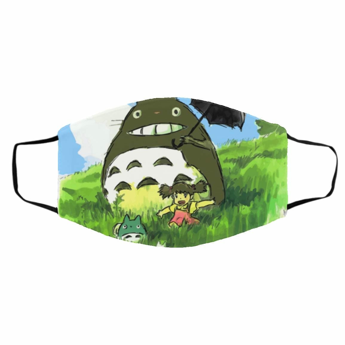 Face Covers | My Neighbor Totoro Watercolor Face Mask Accessories Face Covers