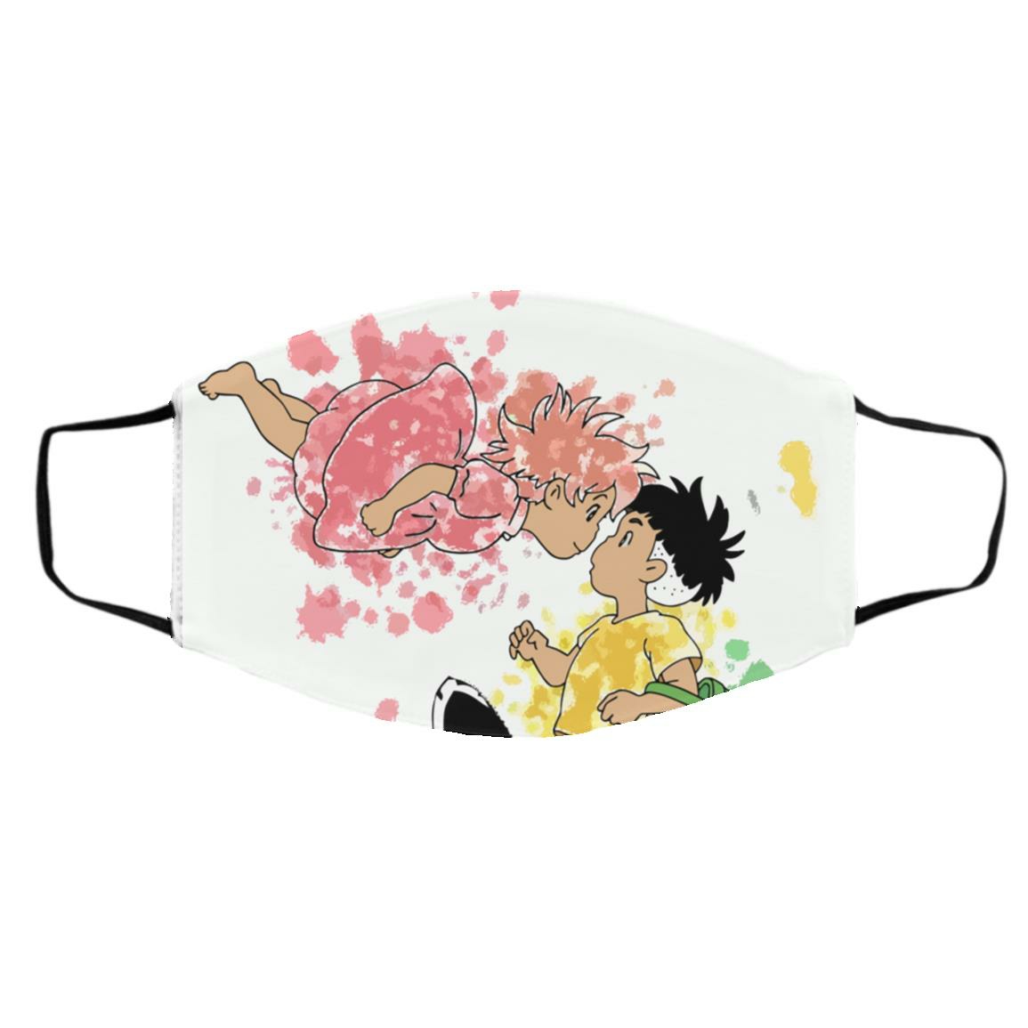 Face Covers | Ponyo And Sosuke Colorful Face Mask Accessories Face Covers