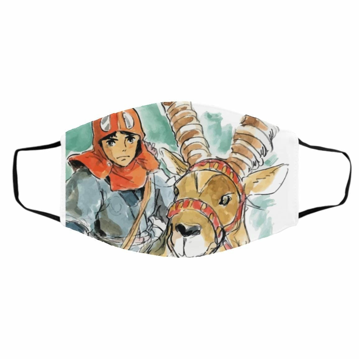 Face Covers | Princess Mononoke – Ashitaka Water Color Face Mask Accessories Face Covers