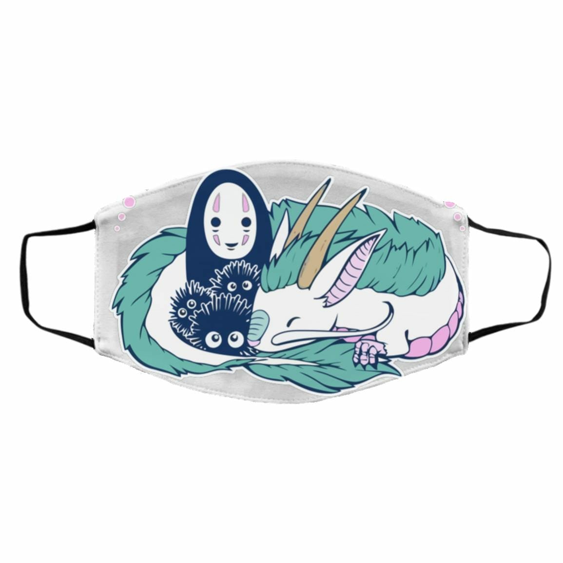 Face Covers | Spirited Away – No Face And Haku Face Mask Accessories Black