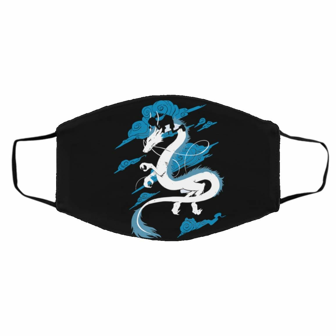 Face Covers | Spirited Away – Sen Riding Haku Dragon Face Mask Accessories Black