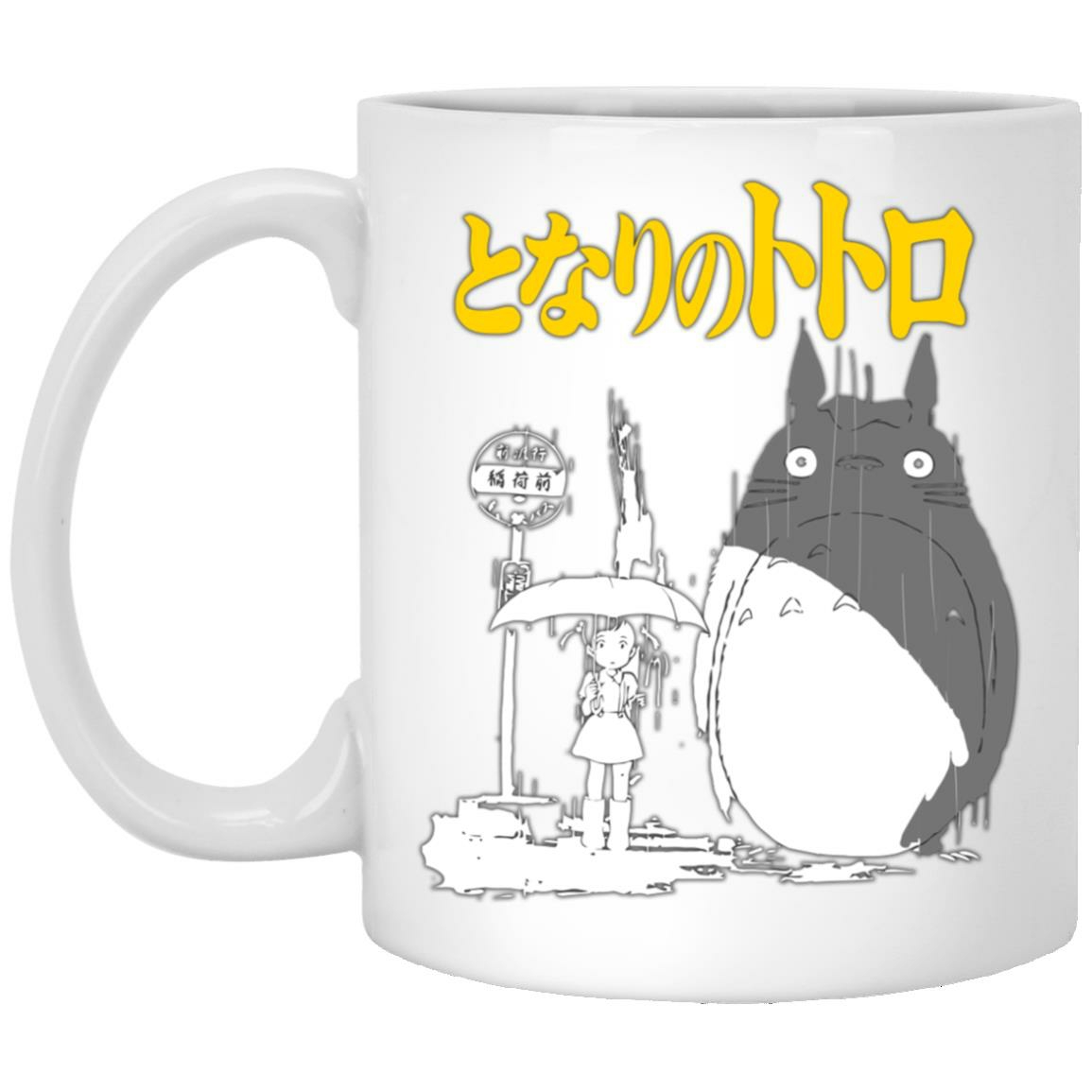 Mugs | My Neighbor Totoro Poster Black – White Mug Home Decor Mugs