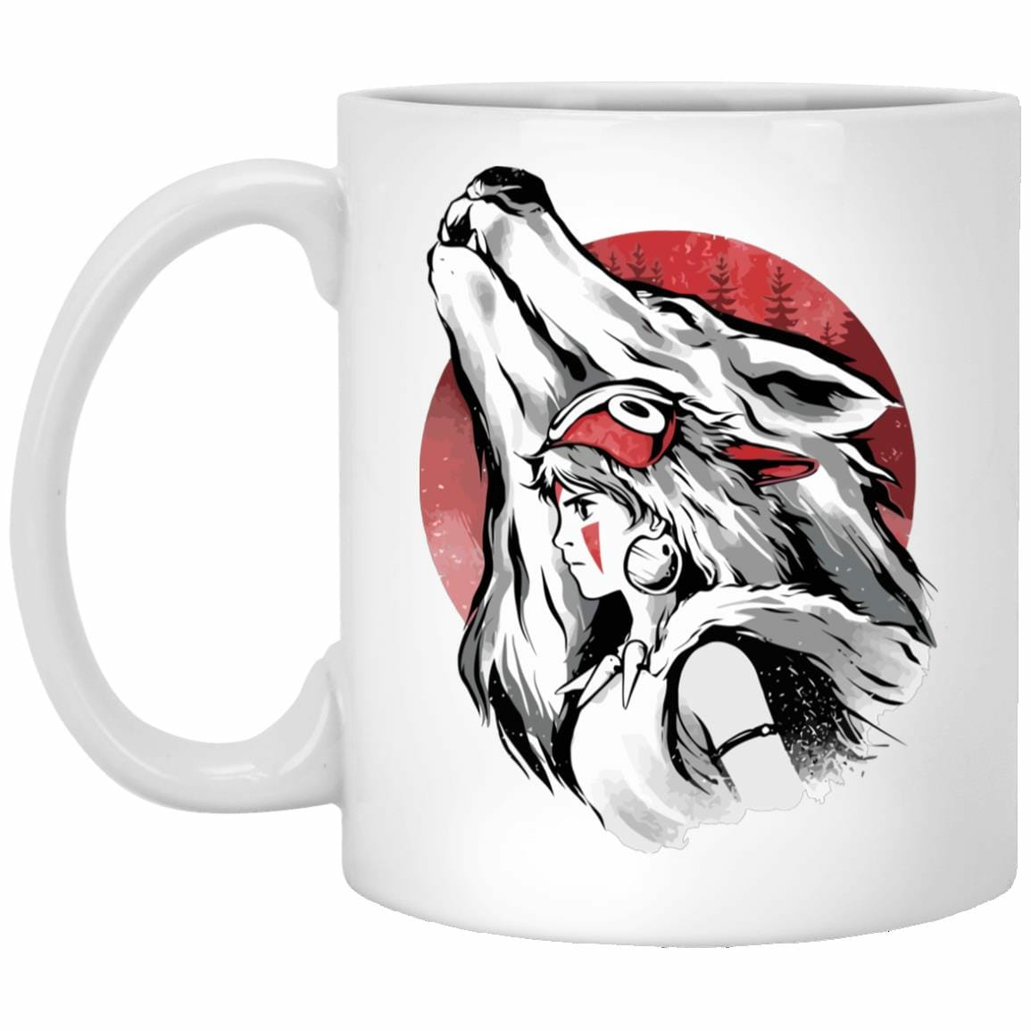 Mugs | Princess Mononoke – Red Moon Mug Home Decor Mugs