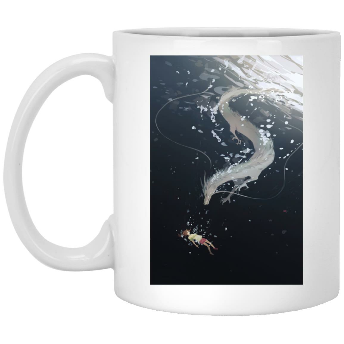 Mugs | Spirited Away Haku And Chihiro Under Water Fanart Mug Home Decor Mugs