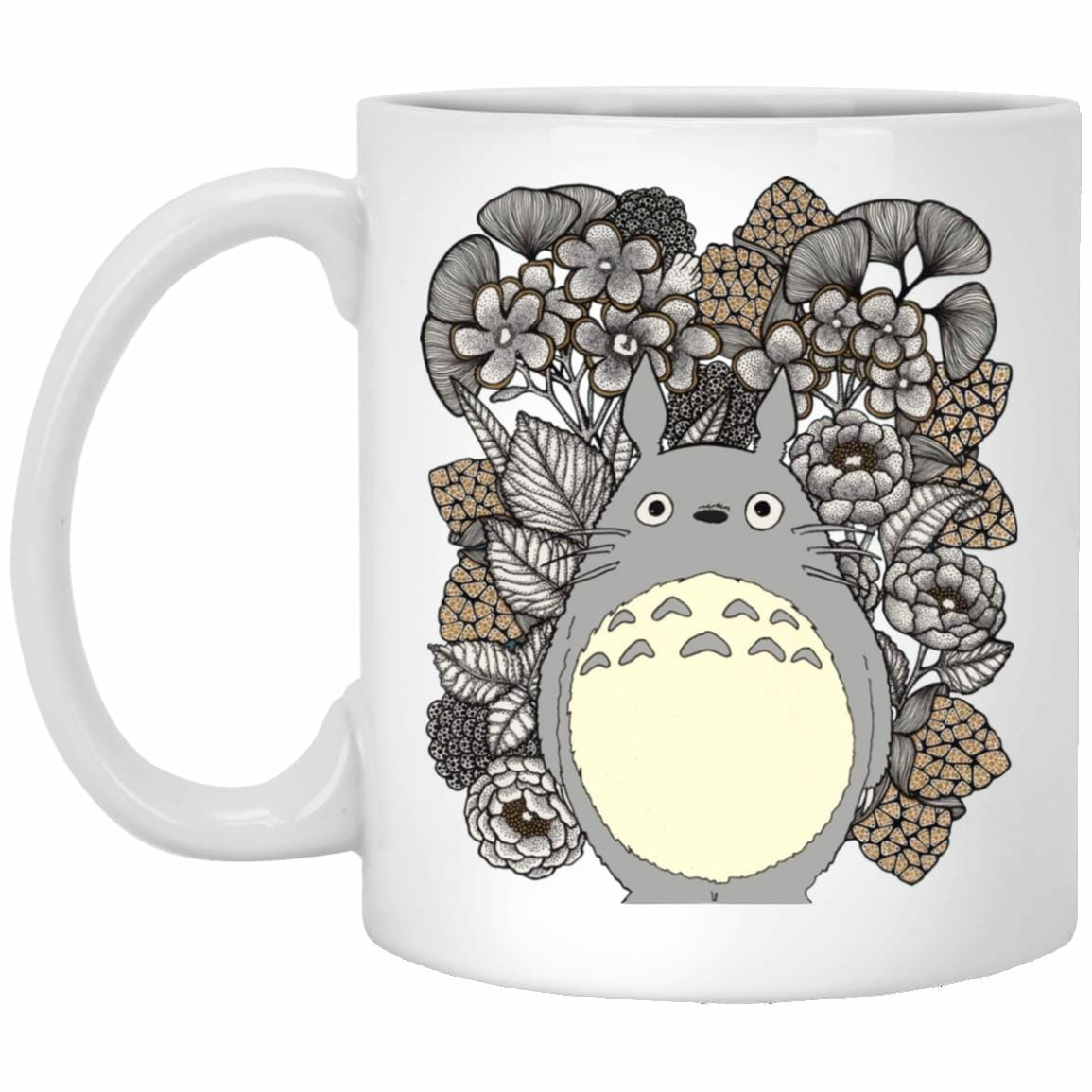 Mugs | Totoro And Flowers Fanart Mug Home Decor Mugs