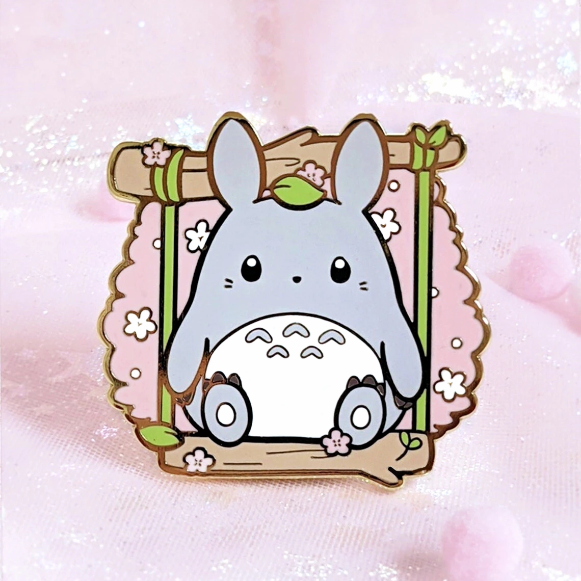 Other Accessories | Cute Chibi Totoro On The Swing Badge Pin Accessories Other Accessories