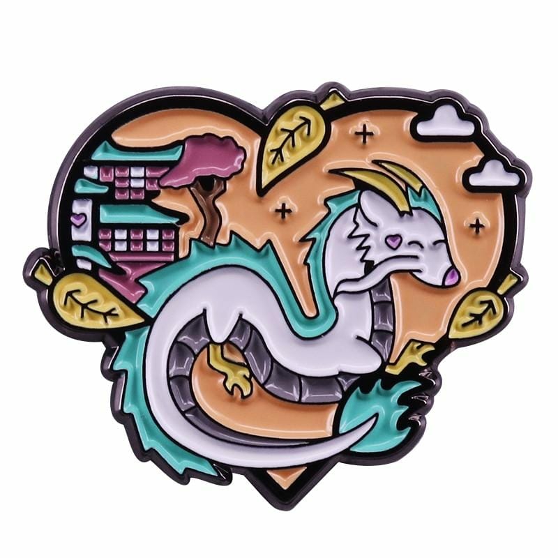 Other Accessories | Spirited Away Haku Heart Shape Badge Pins Accessories Other Accessories