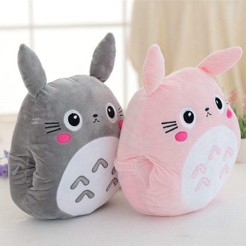 Pillows & Covers | My Neighbor Totoro Hand Warmer Plush Pillow With Coloring Blanket Home Decor grey