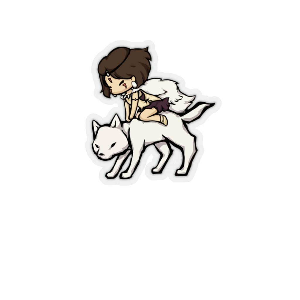 Stickers & Decals | Princess Mononoke And The Wolf Chibi Stickers Home Decor Stickers & Decals