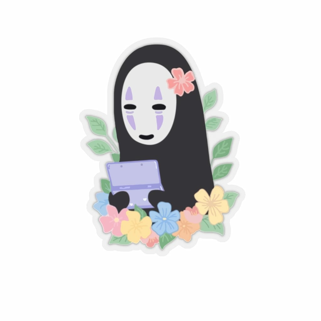 Stickers & Decals | Spirited Away No Face Kaonashi Cute Flower Sticker Home Decor Stickers & Decals