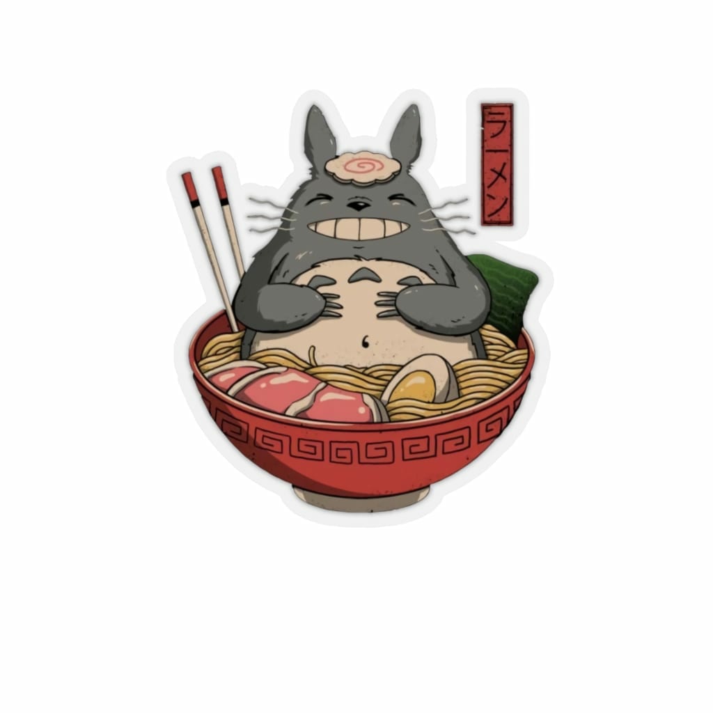 Stickers & Decals | Totoro In The Ramen Bowl Stickers Home Decor Stickers & Decals