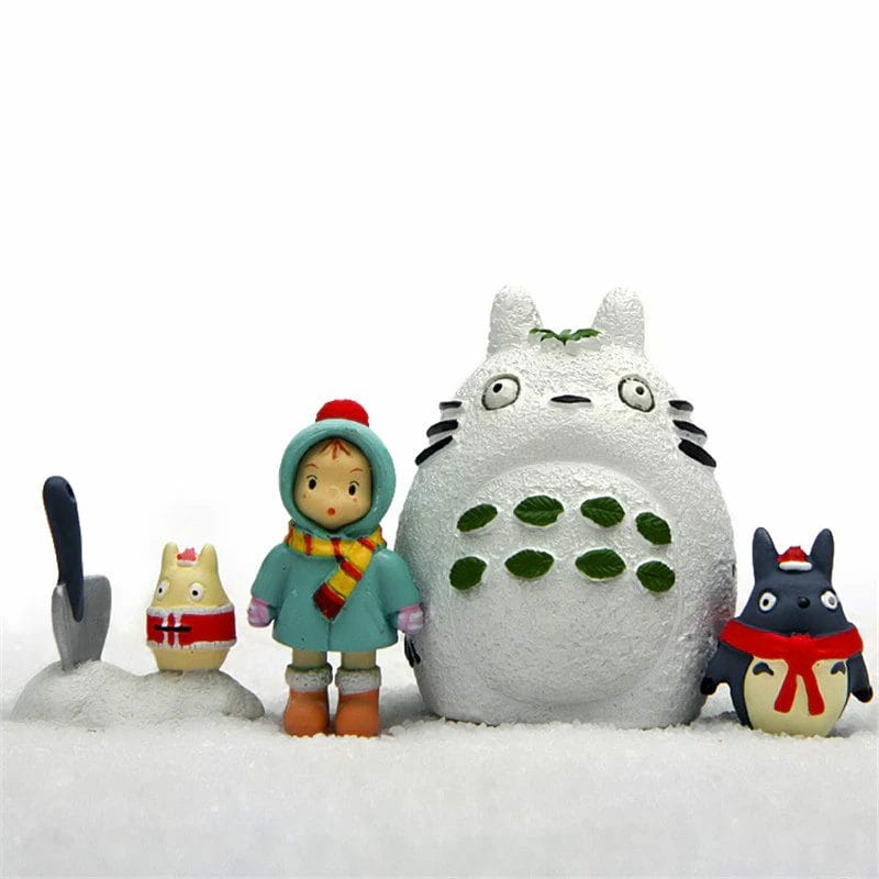 Toys & Games | My Neighbor Totoro – Totoro Family And Mei Winter Christmas Figures 4Pcs/Set Home Decor Toys & Games