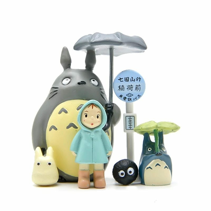 Toys & Games | Totoro At The Bus Stop Mini Figures 6Pcs/Set Home Decor Toys & Games