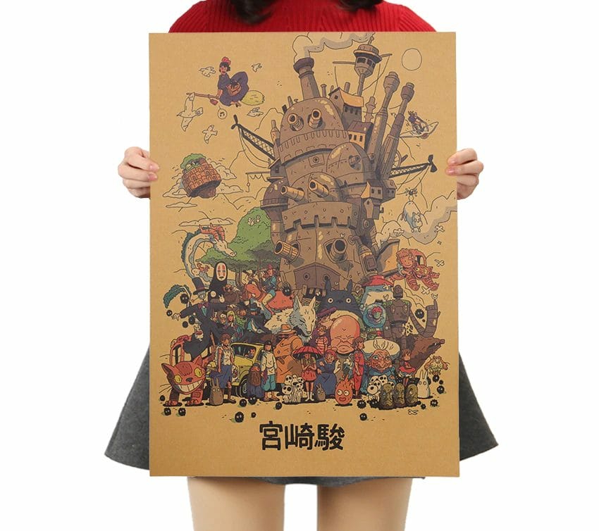 Wall Decor | Ghibli Characters Vintage Poster Home Decor Wall Decor