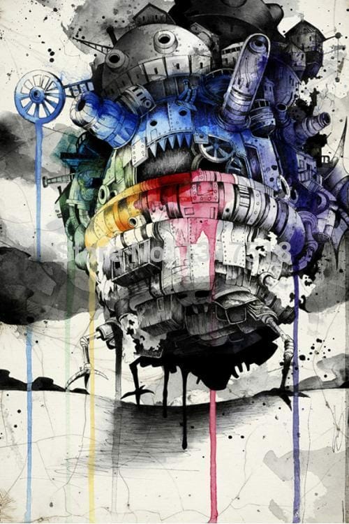 Wall Decor | Howl’s Moving Castle Colorful Poster Home Decor Wall Decor