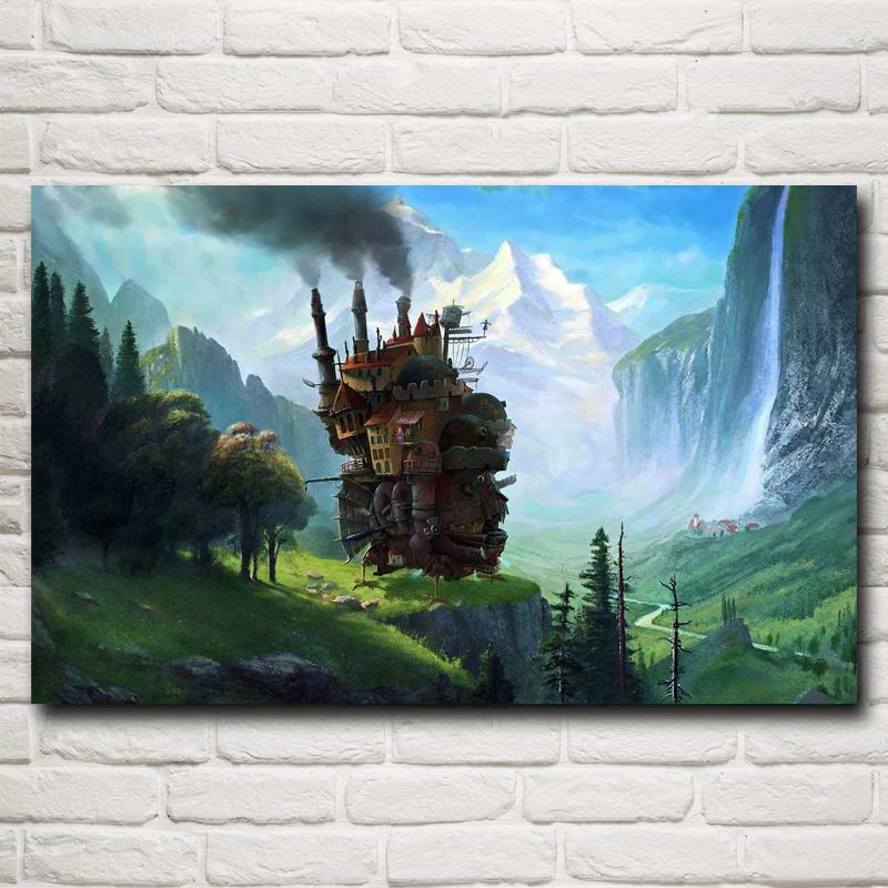 Wall Decor | Howl’s Moving Castle Silk Poster Home Decor Wall Decor