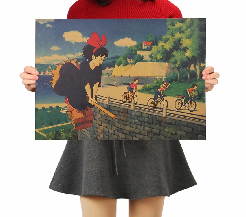 Wall Decor | Kiki’s Delivery Service Kraft Paper Vintage Poster Home Decor Wall Decor