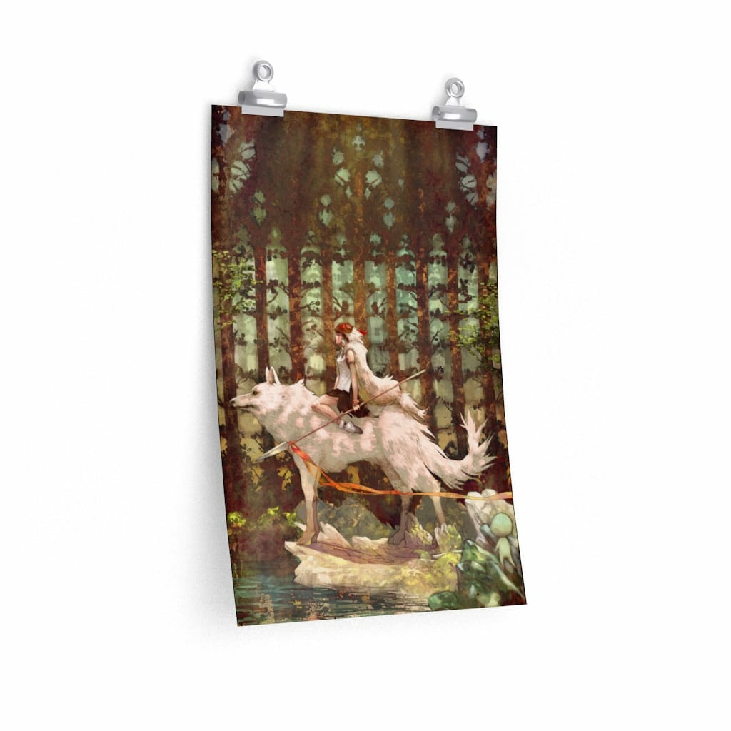 Wall Decor | Princess Mononoke Wolf Riding Fanart Poster Home Decor Wall Decor