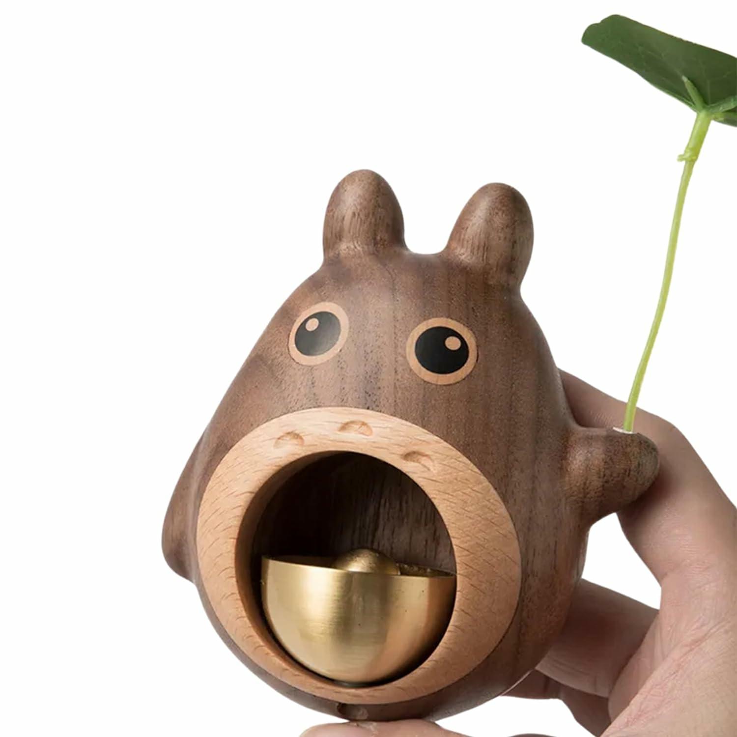 Wall Decor | Totoro Handcrafted Black Walnut Doorbell Home Decor Wall Decor