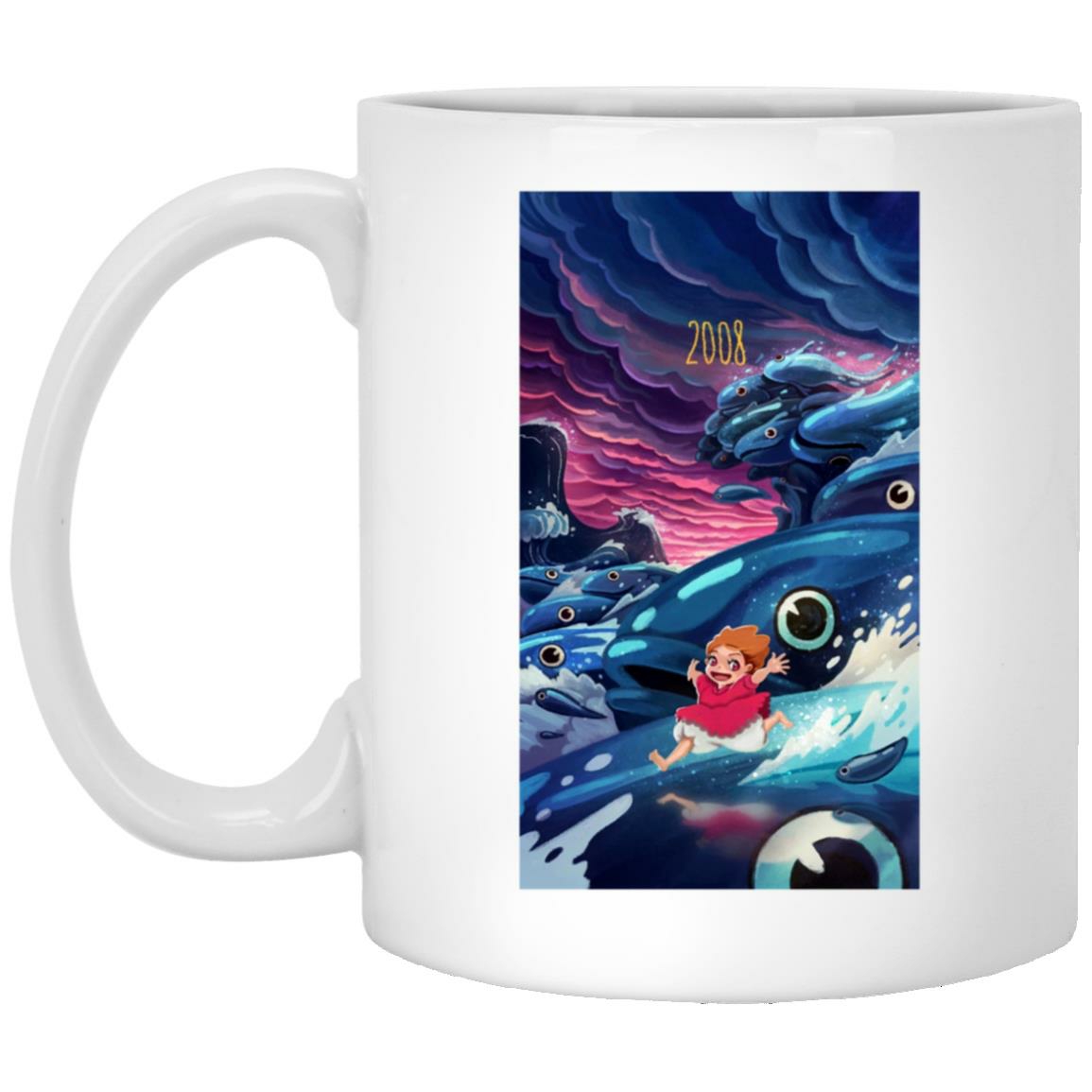 Mugs | Ponyo 2008 Illustration Mug Home Decor Mugs