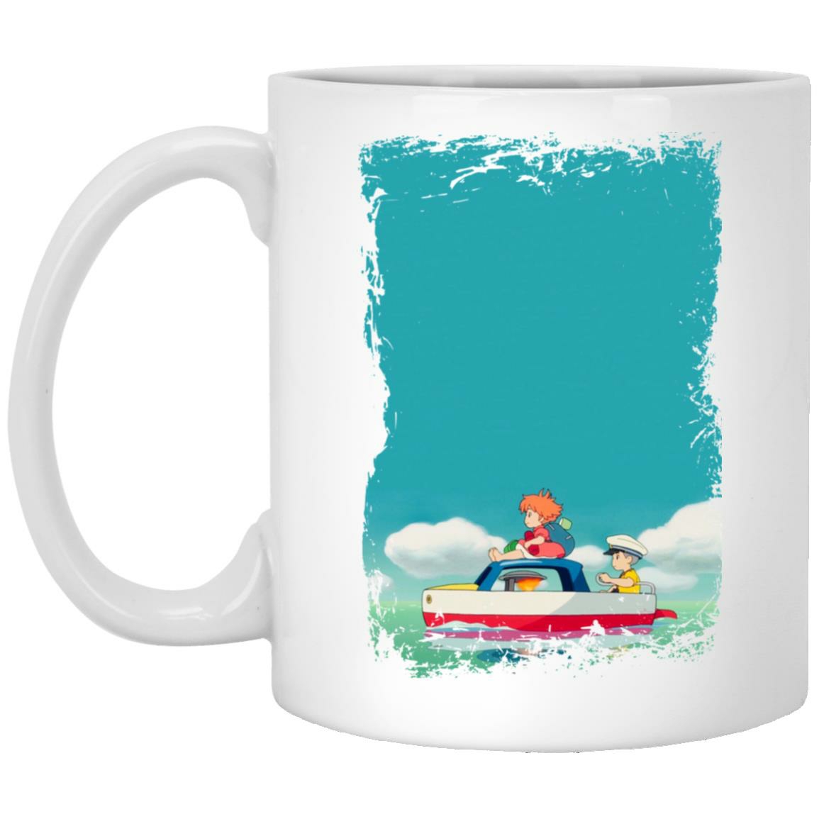 Mugs | Ponyo And Sosuke On Boat Mug Home Decor Mugs