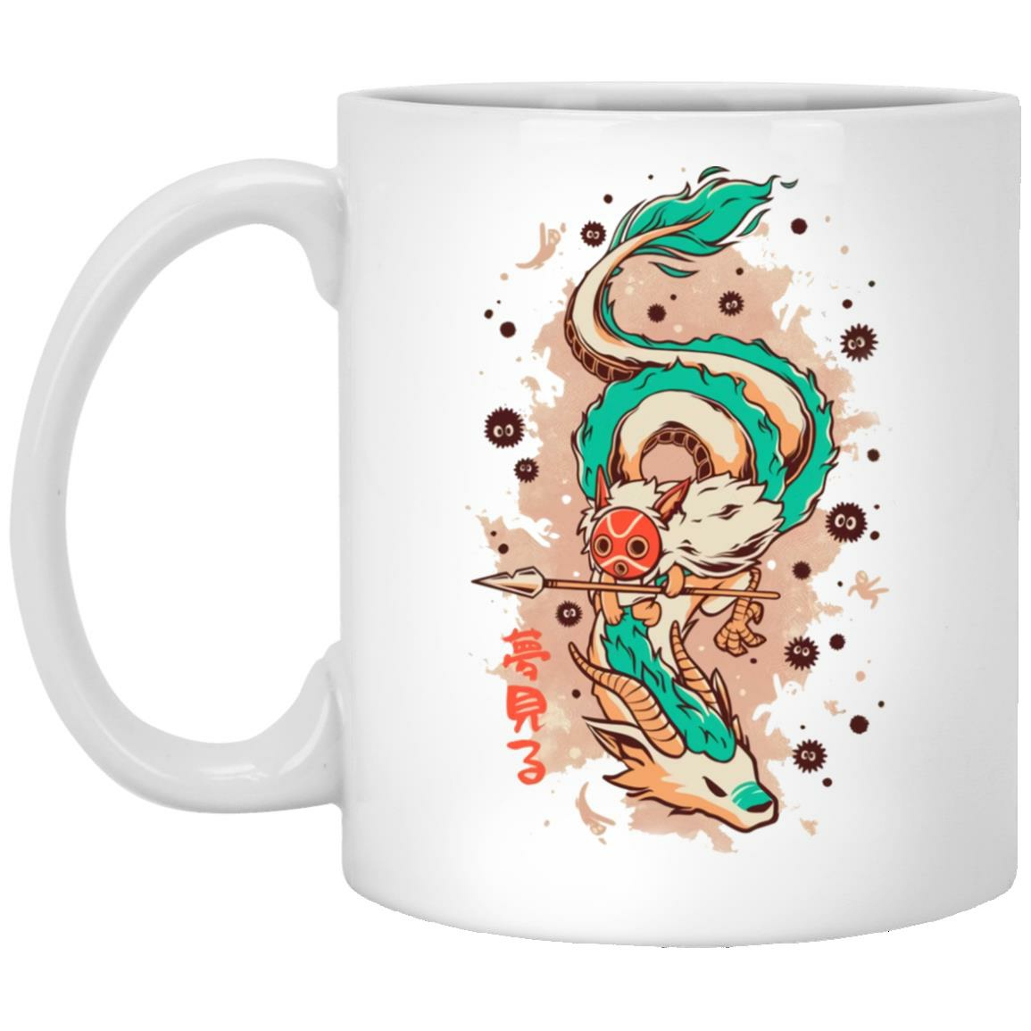 Mugs | Princess Mononoke On The Dragon Mug Home Decor Mugs