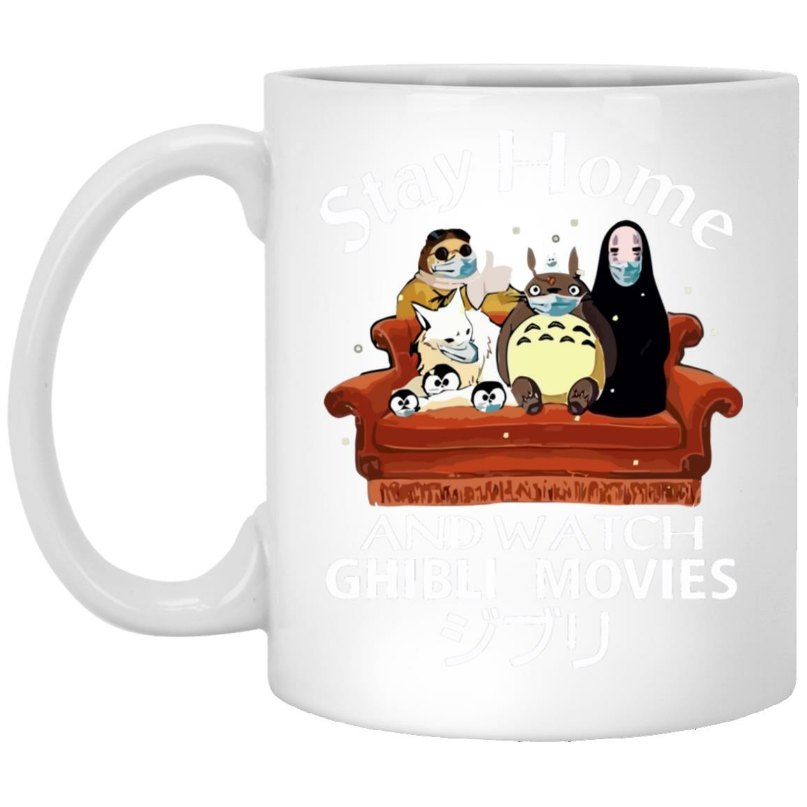 Mugs | Stay Home And Watch Ghibli Movie Mug Home Decor Black