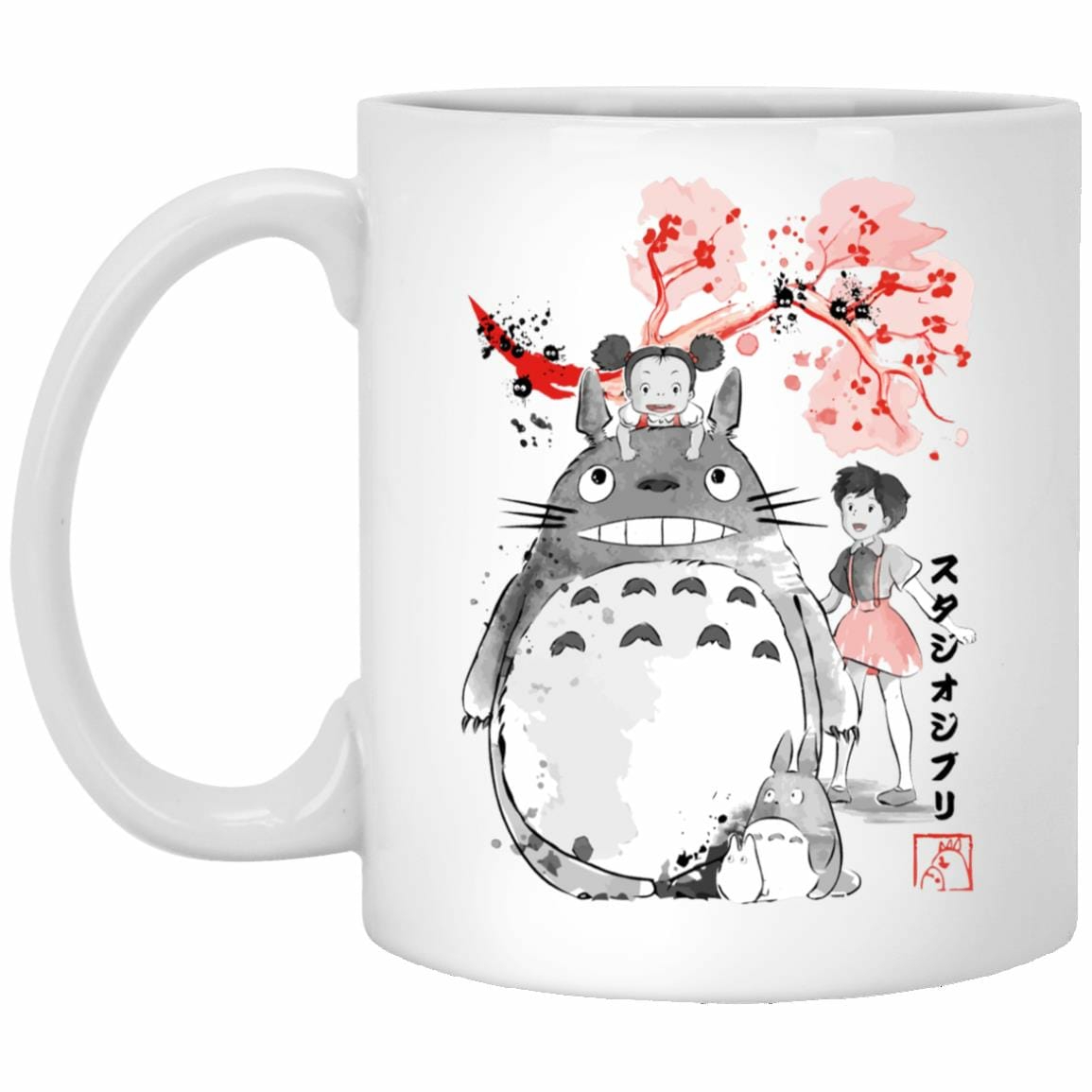 Mugs | Totoro And The Girls By Sakura Flower Mug Home Decor Mugs