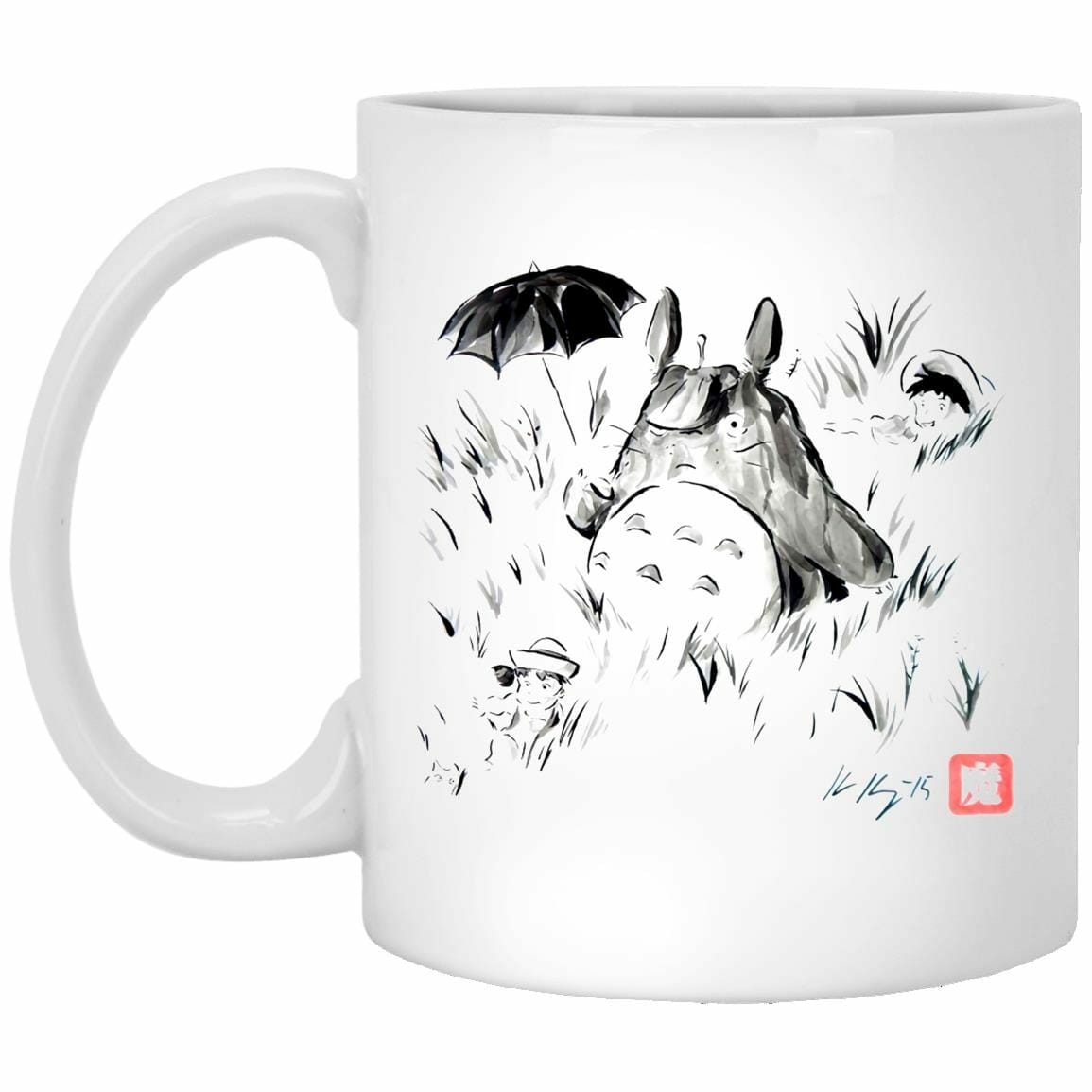 Mugs | Totoro And The Girls Ink Painting Mug Home Decor Mugs